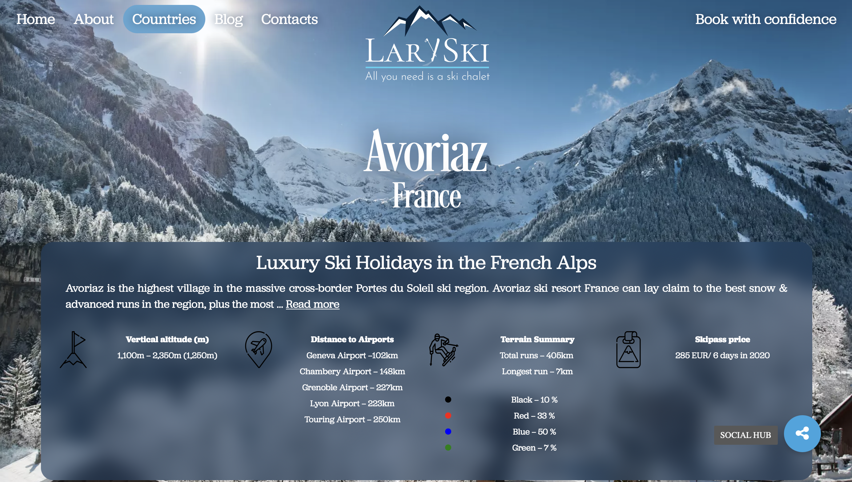 LarySki - сервис аренды шале в Альпах
