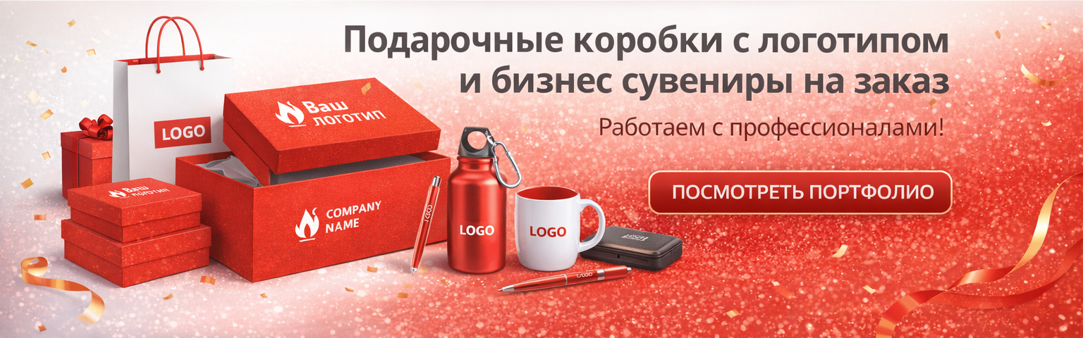Подарочные коробки с логотипом на заказ