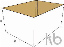 Картонная коробка с половинными прорезями (HSC) 0200